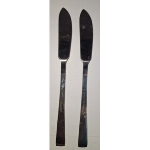 2 OXH69 Oxford Hall Japan Butter Knife Flatware Fleur De Lis Japan - Picture 7 of 8